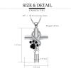 AIWENXI Cross Urn Necklaces for Ashes Dog Paws Print Cremation Jewelry for Men Women Stainless Steel Urns Necklaces Pendant Memorial Keepsakes Ashes Jewelry view 2