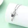 AIWENXI Cross Urn Necklaces for Ashes Dog Paws Print Cremation Jewelry for Men Women Stainless Steel Urns Necklaces Pendant Memorial Keepsakes Ashes Jewelry view 3