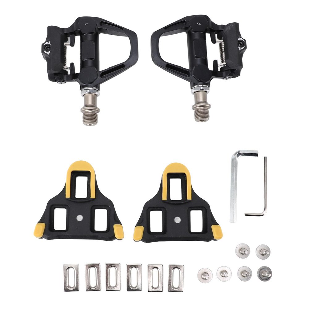 VGEBY Clipless Pedals Set, Lightweight Aluminium Alloy Body Self Locking Pedal Cycling Shoe 9/16in Chromoly Steel Axle for Spd System, #811, VGEBYhwgmb54u2y