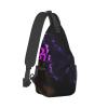 Dwrepo Sling Bag for Women Men Crossbody Bag Purple and black butterfly Chest Bag Hiking Daypack Fanny Pack Sling Backpack view 2