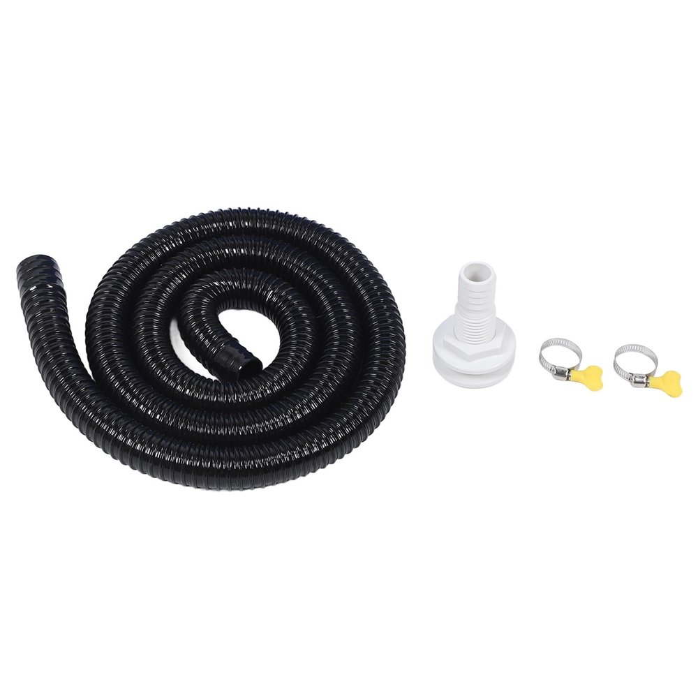Bilge Pump Installation Kit Leak Proof Black, Easy Installation for Boats, Marine with 11/8in Outlet, Made of ABS,Rubber