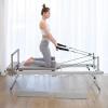 Hlixzoy Foldable Pilates Reformer, Yoga Studio Pilates Core Bed Gym Machine, Suitable for Home Use and Gym Exercise, Suitable for Beginners and Intermediate Users