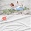 Yoga Mat Towel, Summer Floral Green Botanical Non Slip Hot Yoga Mat Towels with Corner Pockets, Plant Branch Leaves Soft Sweat Absorbent Yoga Blankets for Hot Yoga Pilates Workout,26"x70" view 4