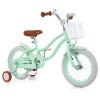 BABY JOY Kids Bike, 12 14 16 18 Inch Boys Girls Bike for 3-8 Years Old w/Training Wheels, Adjustable Seat, Removable Basket, Handbrake & Coaster Brake, Kids Bicycle-Multicolor (14 Inch, Green) view 1