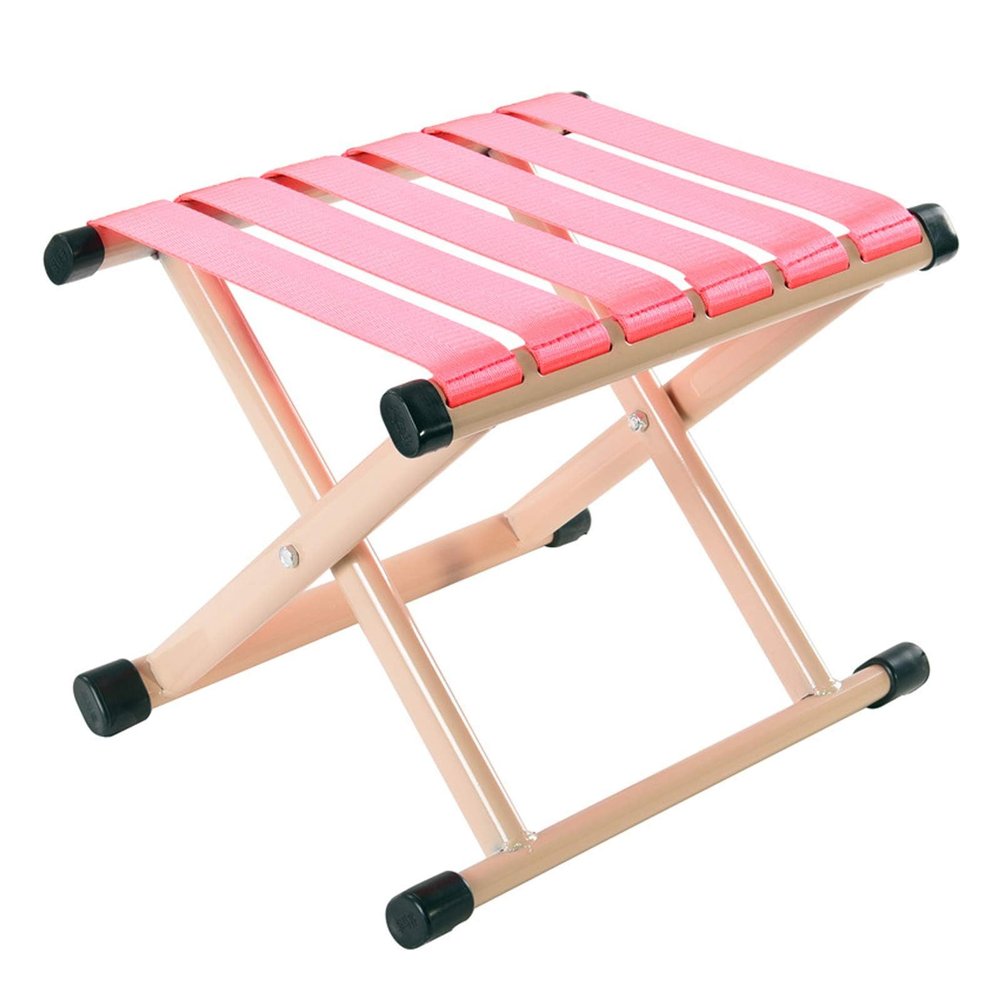 SUZEPER Folding Stool, Portable Camping Stool 15.7''/13.7'' Height Outdoor Portable Chair Foldable Lightweight Stool for Walking Hunting Hiking Fishing(10.6inx12.6inx10.2in, Pink)