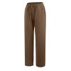 Xiaojmake Womens Summer Cotton Linen Pants Wide Leg Casual Drawstring High Waist Palazzo Pants Loose Trousers with Pockets view 3