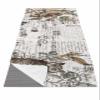 Yoga Mat Towel, Cute Owl on Tree Branches Non Slip Hot Yoga Mat Towels with Corner Pockets, Funny Animal Retro Postmark Soft Sweat Absorbent Yoga Blankets for Hot Yoga Pilates Workout,26"x74" view 1