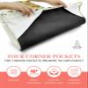Yoga Mat Towel, Pastoral Sunflower Green Leaf Non Slip Hot Yoga Mat Towels with Corner Pockets, Floral Plant on Retro Letter Soft Sweat Absorbent Yoga Blankets for Hot Yoga Pilates Workout,26"x74" view 3