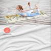 Yoga Mat Towel, Pastoral Sunflower Green Leaf Non Slip Hot Yoga Mat Towels with Corner Pockets, Floral Plant on Retro Letter Soft Sweat Absorbent Yoga Blankets for Hot Yoga Pilates Workout,26"x74" view 4
