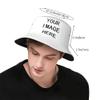 Custom Bucket Hats for Men Women Bulk Personalized Bucket Hat Add Your Own Design Here Casual Custom Hats Customized Gifts Custom Bucket Hat for Garden White view 2