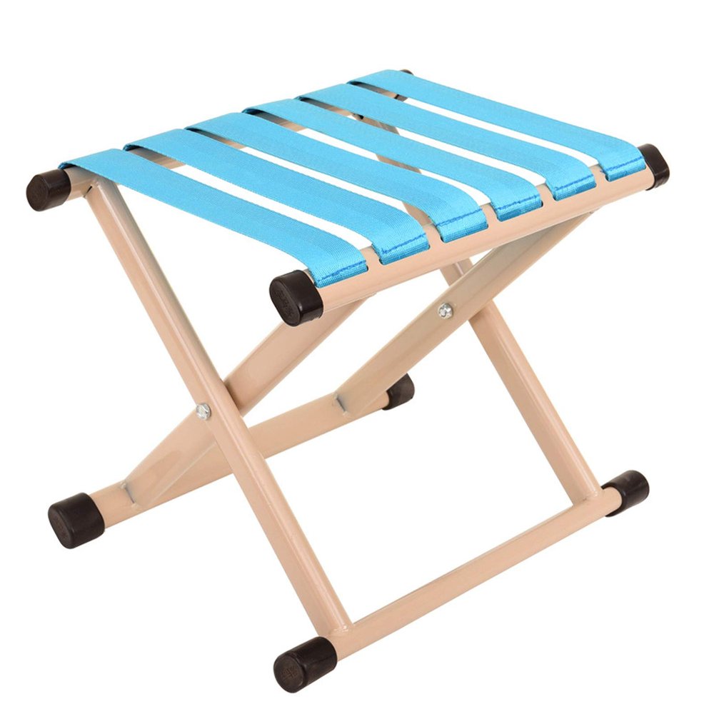 SUZEPER Folding Stool, Portable Camping Stool 15.7''/13.7'' Height Outdoor Portable Chair Foldable Lightweight Stool for Walking Hunting Hiking Fishing(10.6inx12.6inx12.6in, Blue)
