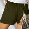 Shorts for Women 2024 Casual Drawstring Summer Shorts with Pockets Plus Size Bermuda Shorts Trendy Beach Shorts Army Green view 3