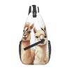 Dwrepo Sling Bag for Women Men Crossbody Bag Drawing Alpaca Chest Bag Hiking Daypack Fanny Pack Sling Backpack view 1
