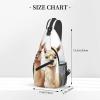 Dwrepo Sling Bag for Women Men Crossbody Bag Drawing Alpaca Chest Bag Hiking Daypack Fanny Pack Sling Backpack view 3