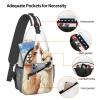 Dwrepo Sling Bag for Women Men Crossbody Bag Drawing Alpaca Chest Bag Hiking Daypack Fanny Pack Sling Backpack view 4
