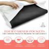 Yoga Mat Towel, Coastal Coral Starfish Jellyfish Non Slip Hot Yoga Mat Towels with Corner Pockets, Summer Ocean Sea Animal Soft Sweat Absorbent Yoga Blankets for Hot Yoga Pilates Workout,26"x74" view 3