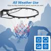 PQGKOBR Basketball Rim,18 inch Basketball Rim Replacement with All-Weather Net,Wall Door Mounted Basketball Hoop,Indoor Outdoor Hanging Basketball Rim Goal Outside view 4