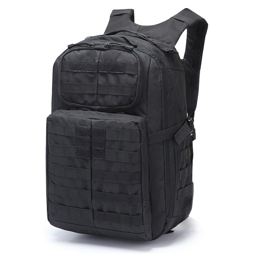 LYCZMY Tactical Backpack MOLLE Military Pack for Men Hiking Day Pack Backpack Rucksack Assault Pack (Black)