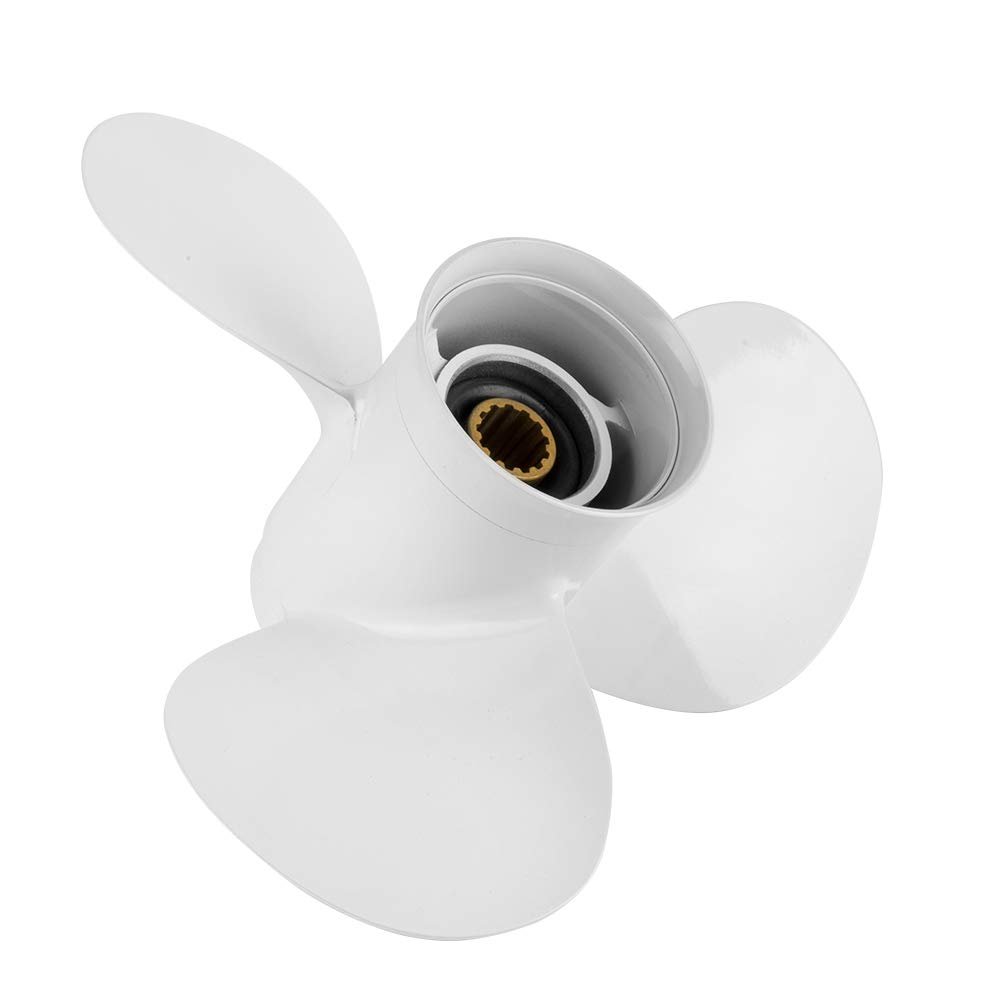 Qiclear OEM Upgrade Aluminum Outboard Moto Boat Propeller fit Yamaha Engines 60-115 HP, 15 Spline Tooth (13x19)
