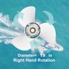 Qiclear OEM Upgrade Aluminum Outboard Moto Boat Propeller fit Yamaha Engines 60-115 HP, 15 Spline Tooth (13x19) view 4
