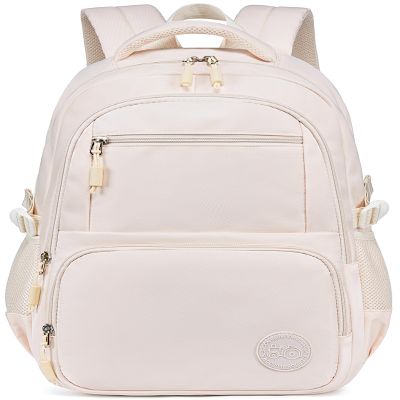 Bluboon Backpacks for School Girls Backpack Kids Bookbag Cute Backpack 8-12 School Supplies (Beige)