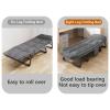 Portable Folding Bed with Mattress, Corduroy Good Load-Bearing Thickened Metal Fittings, Fold Out Bed, for Camping Tent Office Outdoor(190 * 66CM) view 3