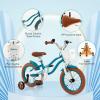 BABY JOY Kids Bike, 12 Inch Boys Girls Bike for 3-4 Years Old w/Training Wheels, Adjustable Seat, Removable Basket, Handbrake and Coaster Brake, Kids Bicycle (Turquoise) view 4