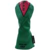 Gbourly Embroidery Pattern Suit Golf Club Hybrid Head Cover Thick PU Leather and Soft Lining Clubs Headcovers, Green view 1