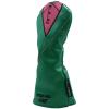 Gbourly Embroidery Pattern Suit Golf Club Hybrid Head Cover Thick PU Leather and Soft Lining Clubs Headcovers, Green view 3