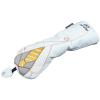 Gbourly Embroidery Pattern Suit Golf Club 3 5 Fairway Wood Head Cover Thick PU Leather and Soft Lining Clubs Headcovers, White view 4