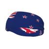 YQxwJL New Zealand Flag Print Headband for Men and Women - Stylish Unisex Sweatband - for Tennis Working Out Sports, Black view 1