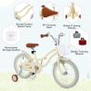 BABY JOY Kids Bike, 16 Inch Boys Girls Bike for 4-7 Years Old w/Training Wheels, Adjustable Seat, Removable Basket, Handbrake and Coaster Brake, Kids Bicycle (Light Yellow) view 4