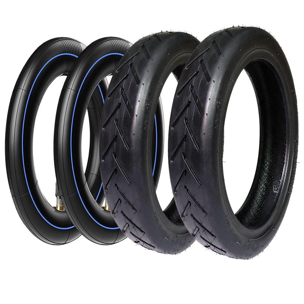 8.5 Inches Inner Tube& Outer tire for Electric Scooter, 50/75-6.1 Inflated Tire, 8 1/2 Replacement Wheel, Rubber Tyre for Gotrax GXL V2/ XR/Apex XL/ & Xiaomi M365/M365 Pro/Pro 2/1S Black (2Set)