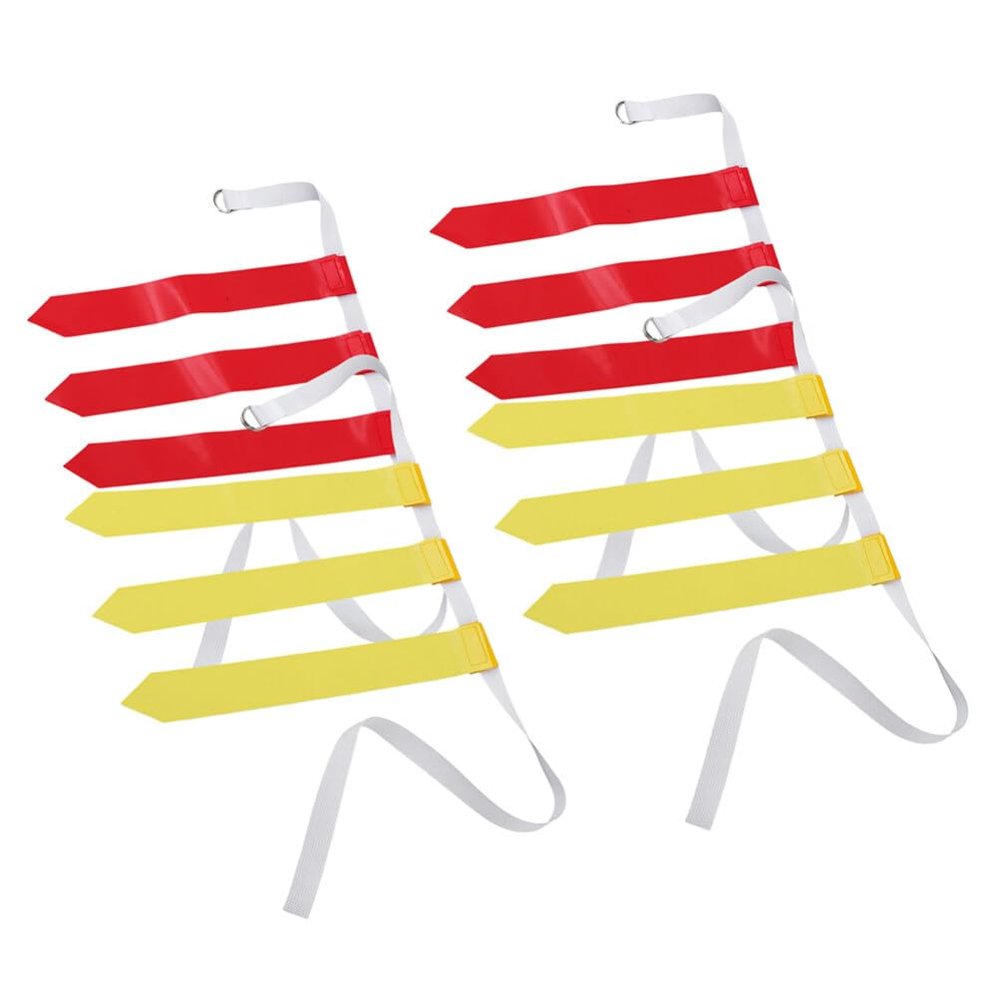 HANABASS 4pcs Football Flag Belt for Training Waist Flags for Youth Adults for Football Games Family Gatherings and Outdoor Activities Red Yellow