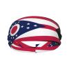 Ohio State Flag Print Headband for Men and Women - Stylish Unisex Sweatband - for Tennis Working Out Sports view 2