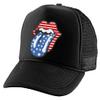 ALLNTRENDS USA Tongue Trucker Hat Embroidered 4th of July Cap USA Flag Hats Adjustable Caps (Black) view 1