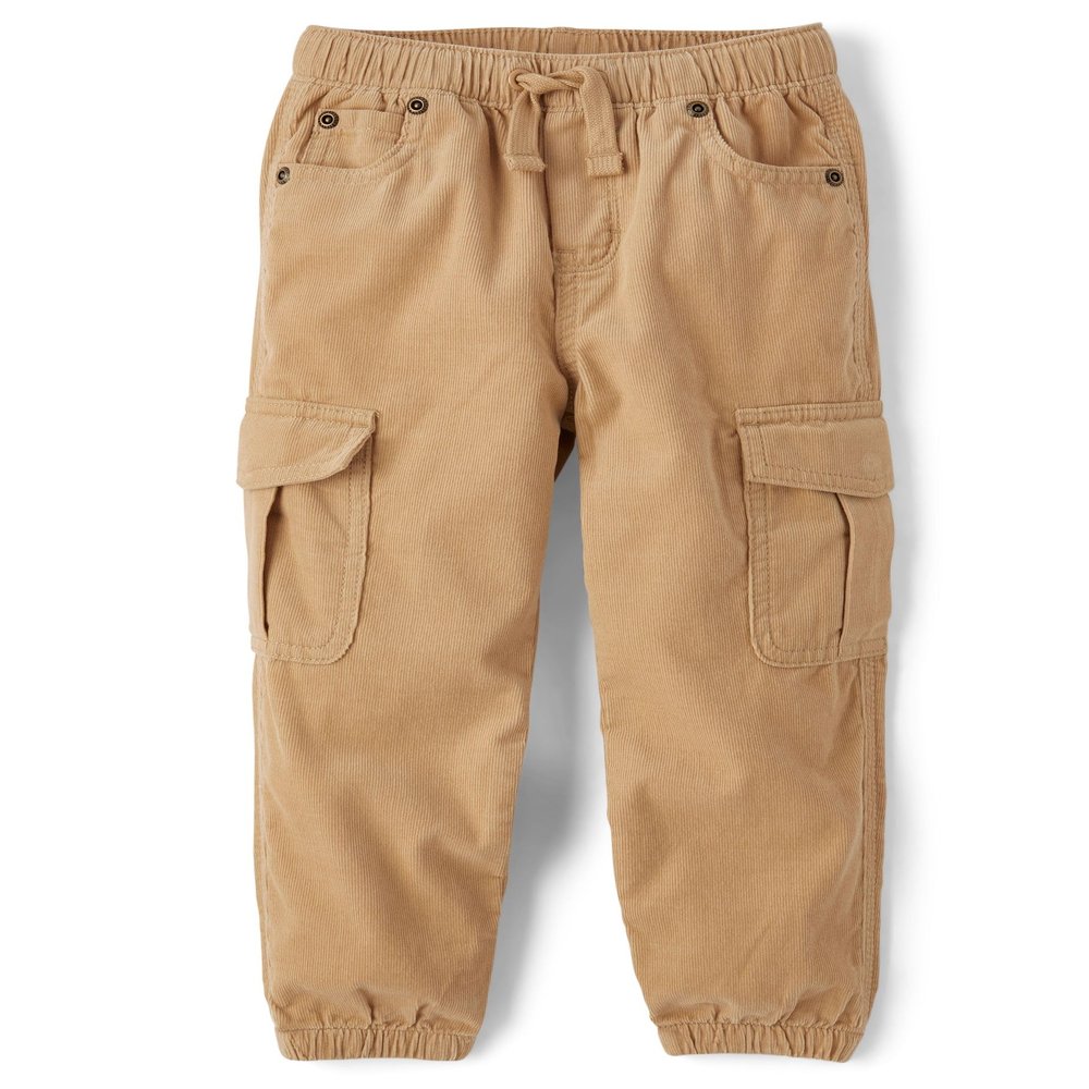 Gymboree,and Toddler Woven Pull on Cargo Jogger Pants,Tan,18-24 Months