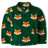 Gymboree,and Toddler Long Sleeve Cozy Microfleece Half Zip Pullover,Green Fox,6 view 1