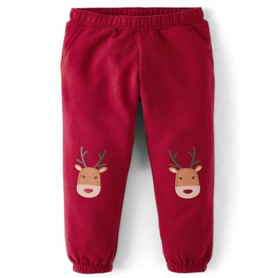 Gymboree,and Toddler Pull on Jogger Pants,Red Rudolph,8