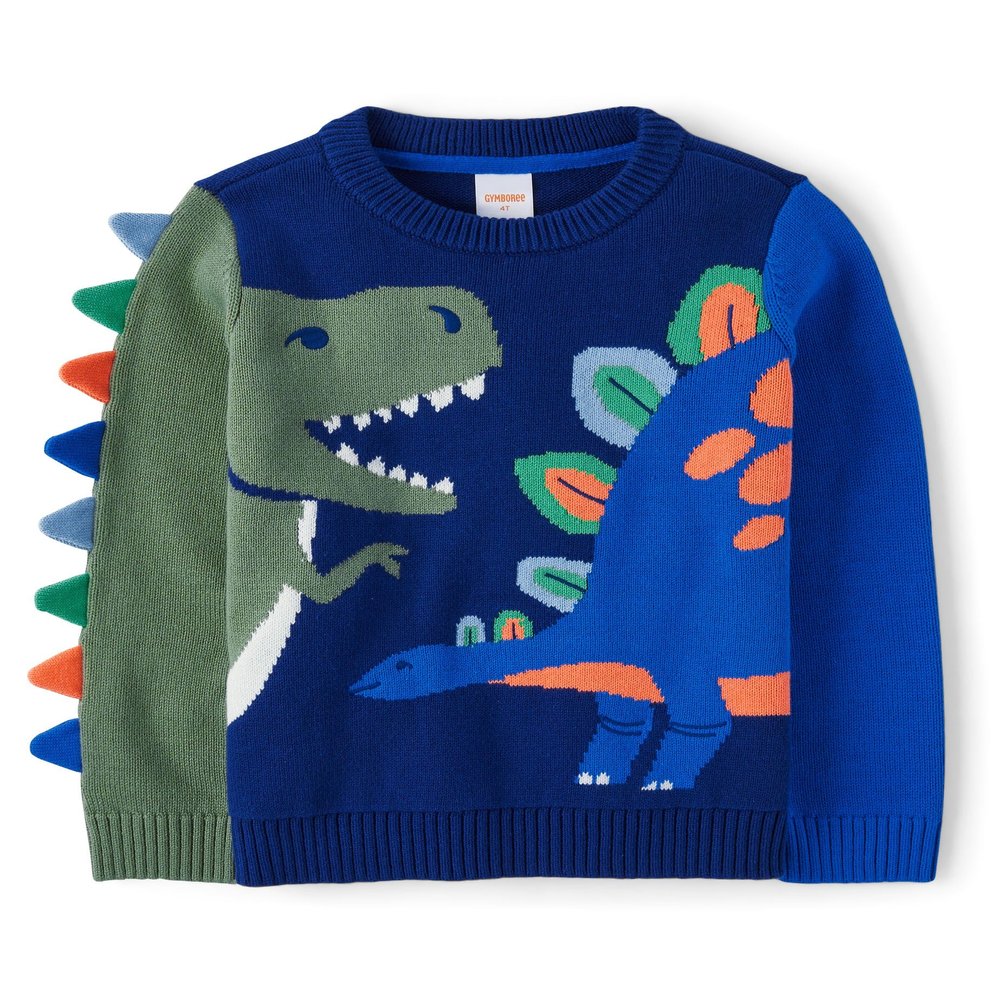 Gymboree,and Toddler Long Sleeve Sweaters,T.Rex/Stegosaurus,12