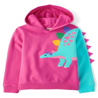 Gymboree,and Toddler Pullover Hoodie,Pink Stegosaurus,2T