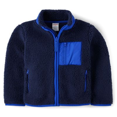 Gymboree,and Toddler Sherpa Full Zip Jacket,Navy,10