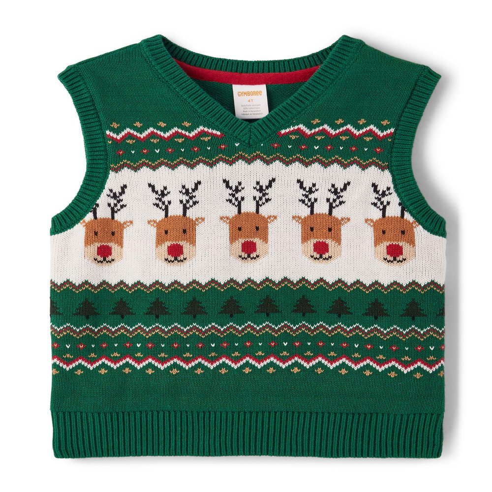 Gymboree,and Toddler Sweater Vest,Reindeer Fairisle,6