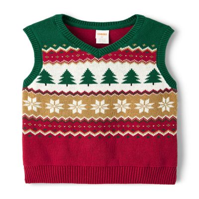 Gymboree,and Toddler Sweater Vest,Christmas Tree Fairisle,8