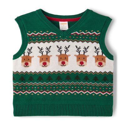 Gymboree,and Toddler Sweater Vest,Reindeer Fairisle,10