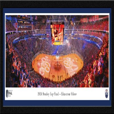 2024 NHL Stanley Cup Final, Edmonton Oilers - Single Mat, Select Framed Picture by Blakeway Panoramas (41.5"W x 15.5"H)