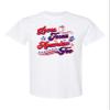 5T White Toddler Distressed Loves Jesus & America Too USA July 4th Toddler T-Shirt view 3