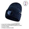 Ultra Game NBA Official Men's Super Soft Winter Beanie Knit Hat with Extra Warm Touch Screen Gloves, Memphis Grizzlies, Team Color, 1SIZE view 2