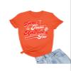 5X-Large Orange Mens Distressed Loves Jesus & America Too USA July 4th T-Shirt view 1