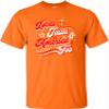 5X-Large Orange Mens Distressed Loves Jesus & America Too USA July 4th T-Shirt view 2